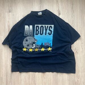 Vintage Dallas Cowboys T-Shirt Men’s XXL Navy “Da Boys” NFL 90s Football